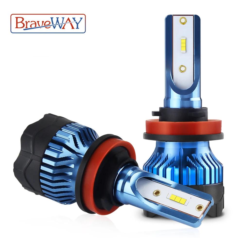 BraveWay-H4 Led Ʈ LED , ڵ Ȱ  H1 H3 H7 LED H11 9005 9006 HB3 HB4 12000LM 12V ̿  4300K/6500K